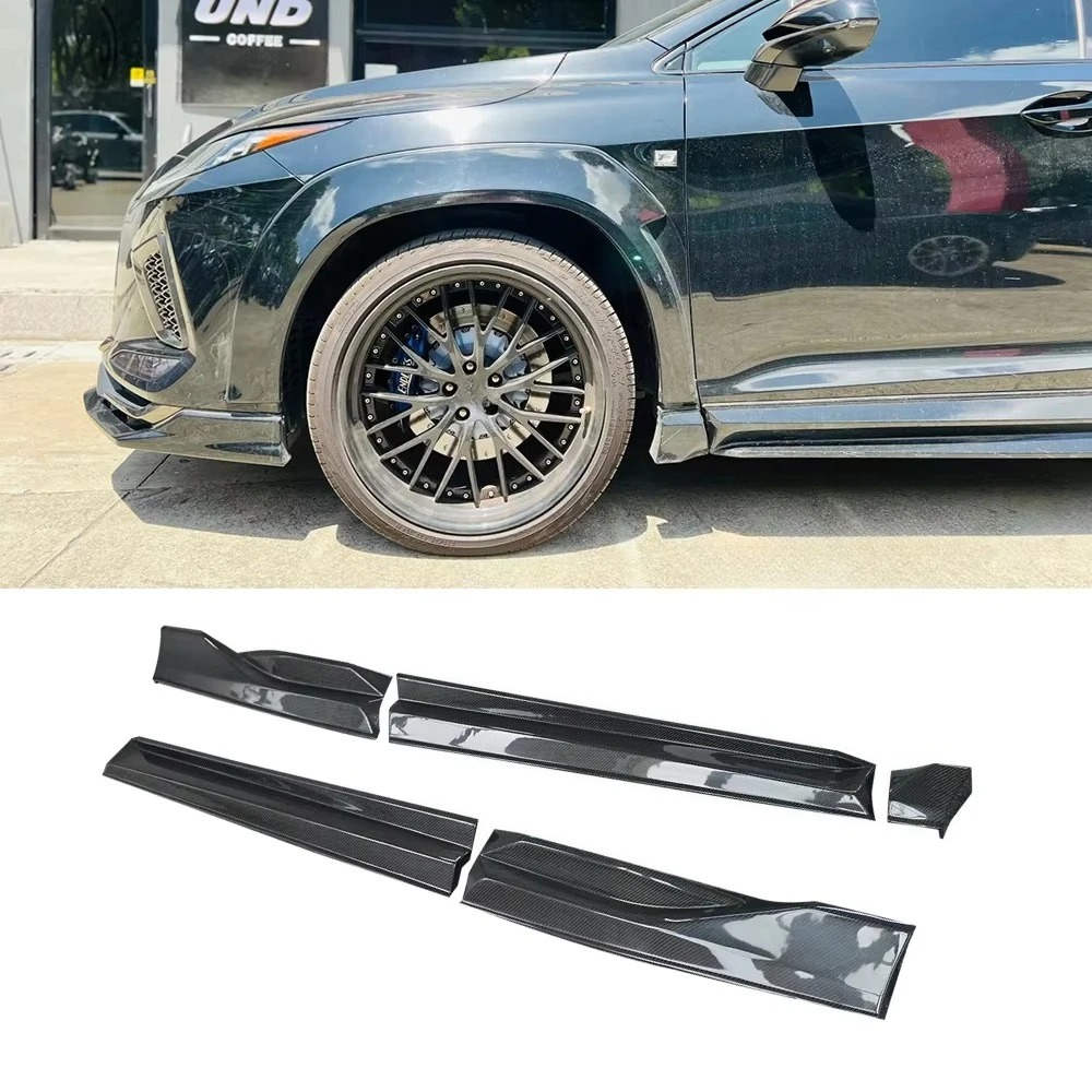 

A Style Carbon Fiber Body Kits Side Surrounded Extension Lip Side Skirts for RX F-Sport 2019-2021 Car Bumpers