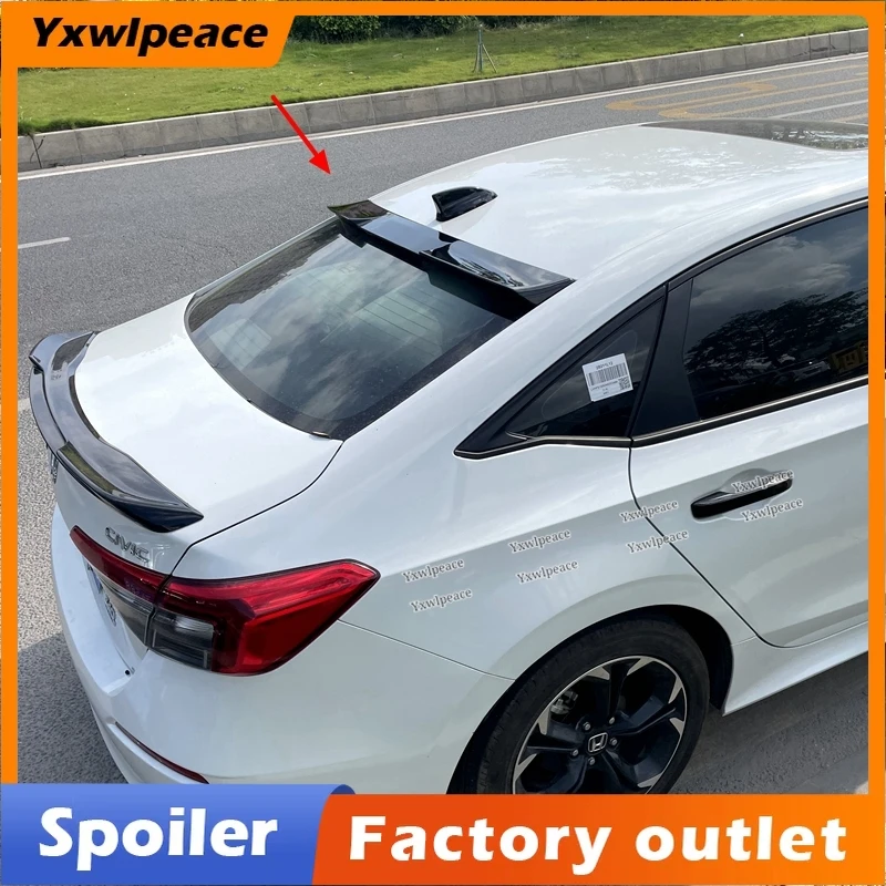 

For Honda Civic Sedan 4 Doors 2021 2022 2023 11th Generation High Quality ABS Plastic Primer Color Rear Window Roof Spoiler Wing