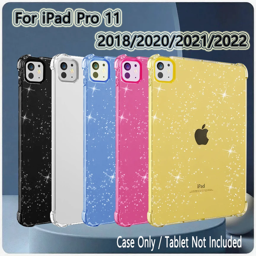 

Блестящий чехол для iPad Pro 11 2018 2020 2021 2022 3-го/4./5-го поколения, легкий мягкий ТПУ | Ультрапрозрачный чехол для планшета с защитой от царапин