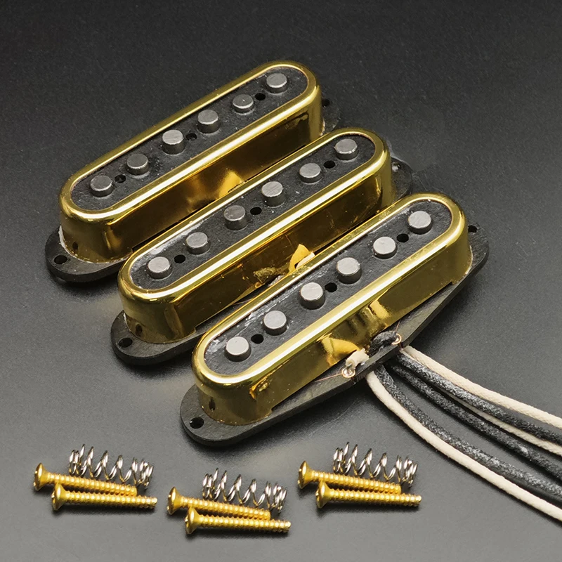 Alnico 2/5 Staggered ST Pickup Chrome Gold