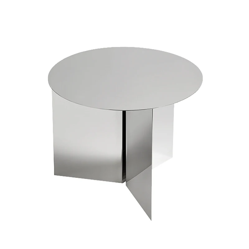 

YY Living Room Creative Mirror Stainless Steel Side Table Nordic round Small Coffee Table Ins