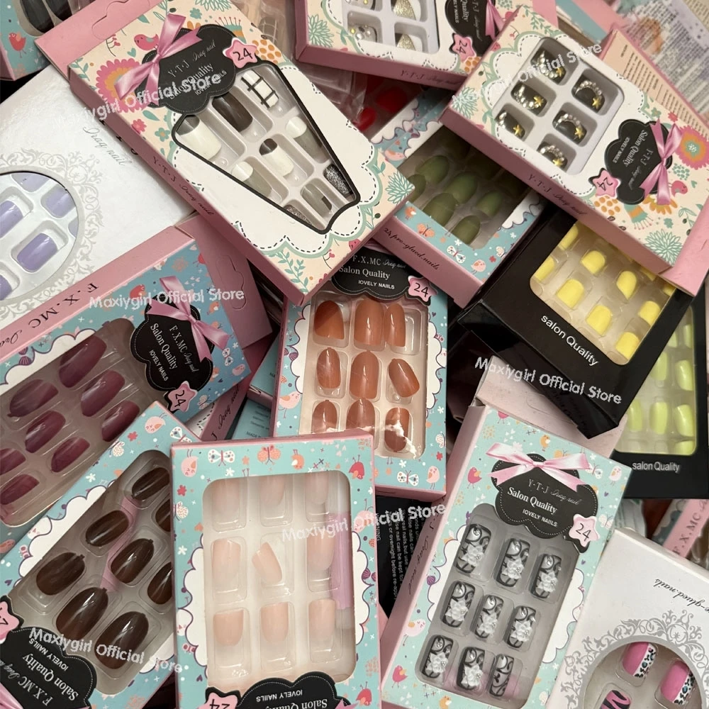 

5 box/set Random Style New Wear And Wear Nail Flakes Light Luxury Sparkling Flower Nail Flakes Fairy Fashion High End Fake Nails