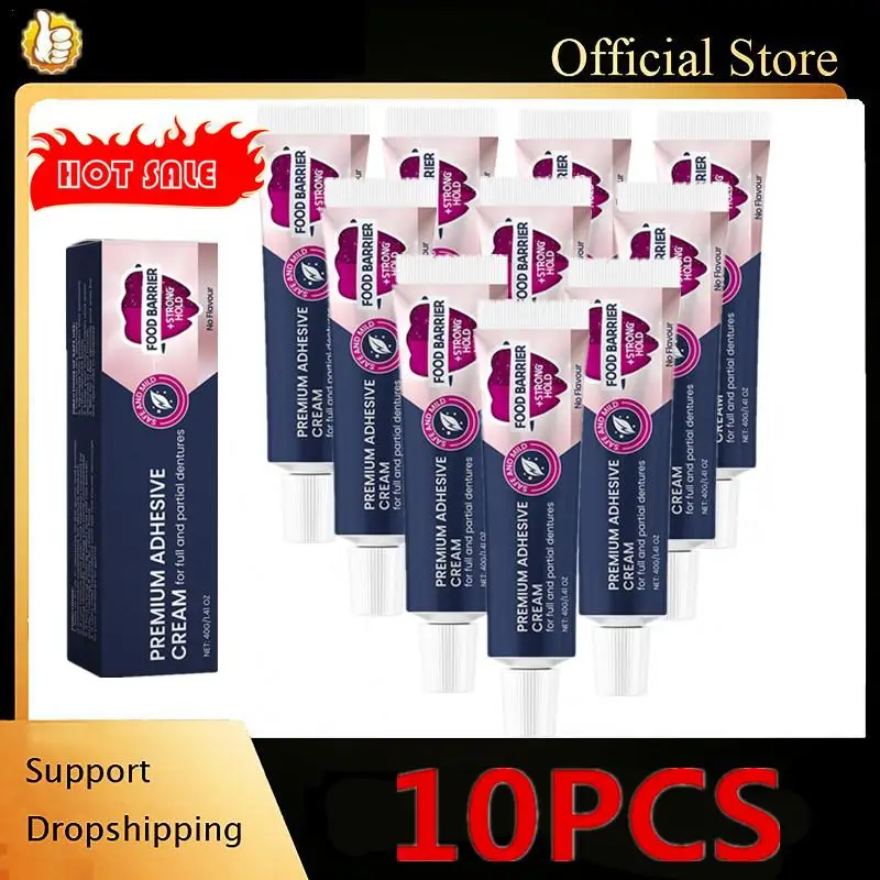 

10X 40g Fixodent Dental Adhesive Cream For Denture Original Strong Complete Professional Dentures Glue Dentistry Products Mater