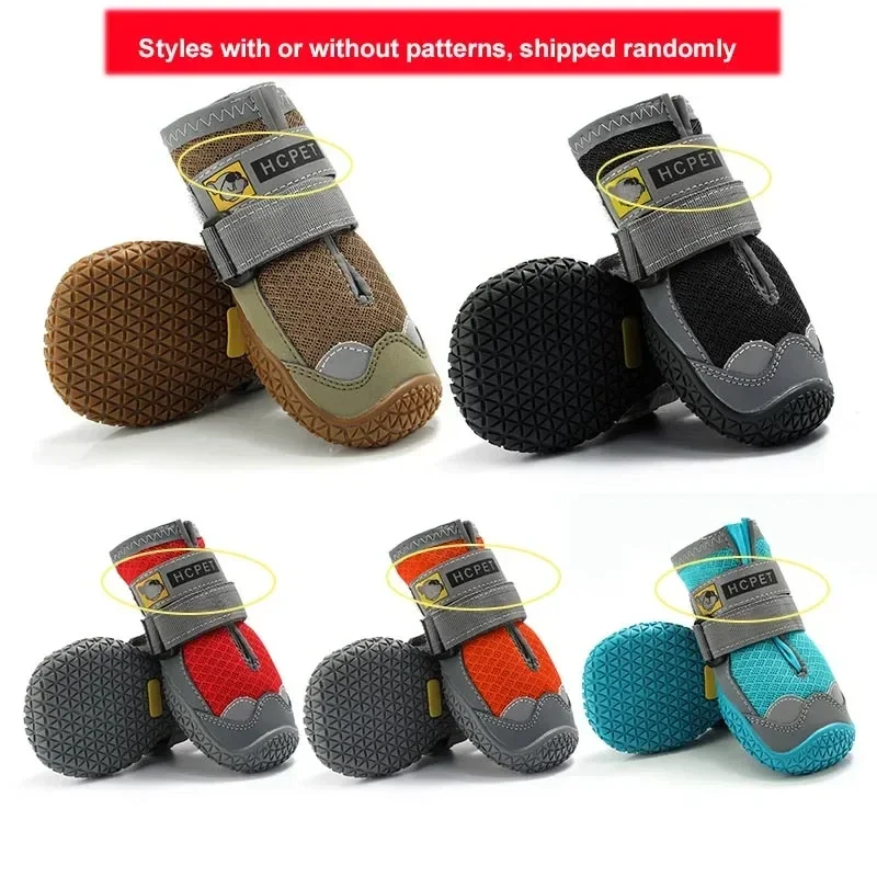 Dog Shoes for Large Dogs Breathable Professional Outdoor Dog Shoes Anti-Slip Durable Pet Shoes for Hiking Rubber Sole Dog Boots