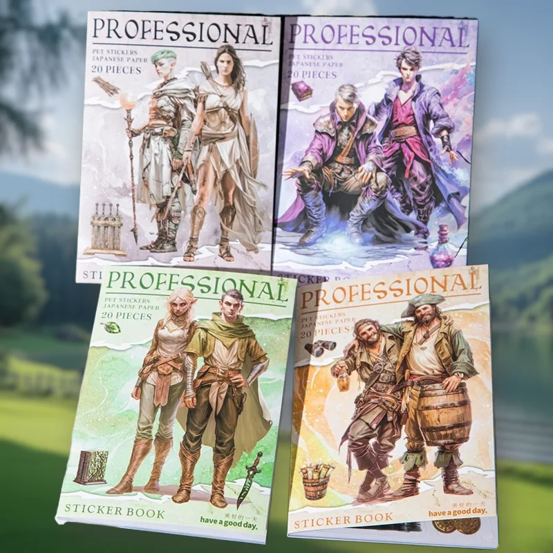 

1 упаковка, серия блокнотов «Фэнтези-карьера», двойной материал, книга с наклейками для изготовления сцены персонажей, 20 листов, 4 стиля