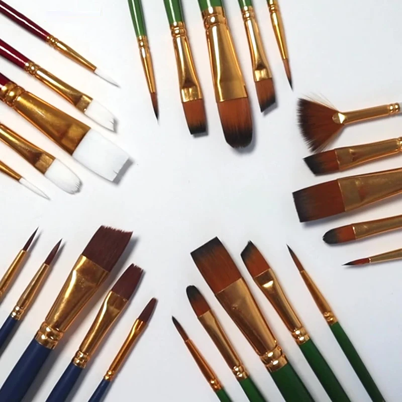 5pcs Nylon Paint Brushes Set Professional Artist Paint Brushes For Watercolor Acrylic Oil Painting Face Nail Art and Art Supplie