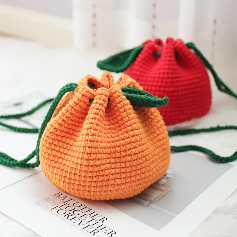 DIY regalo creativo Navidad calabaza mochila hilo enganchado a mano