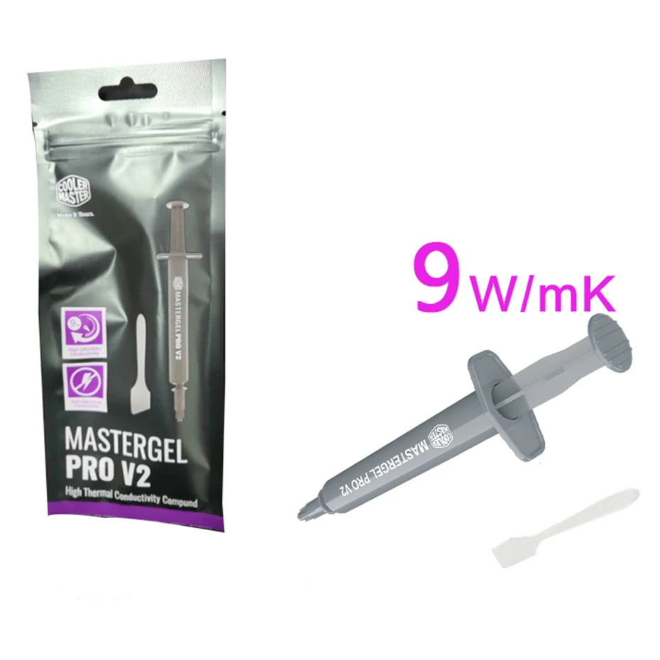 Cooler Master MastergelPRO V2 W/m.k=9 High-Performance Compound Thermal Grease Paste For Processor GPU CPU Laptop Cooling