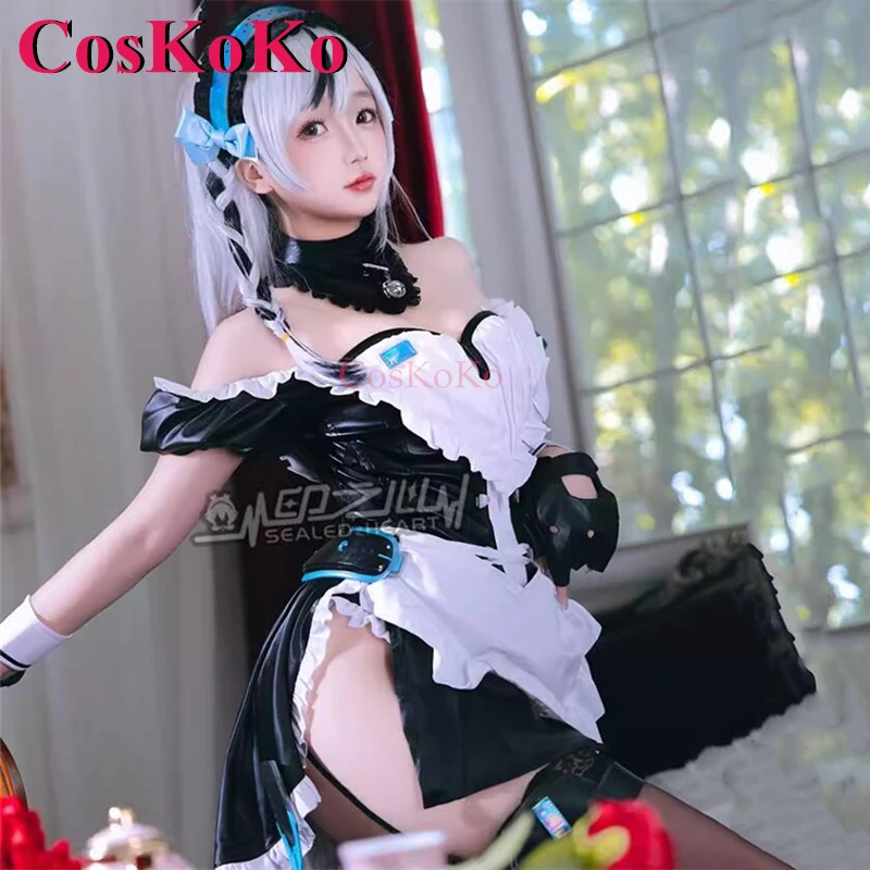 CosKoKo Cherno Cosplay Game Snowbreak: Containment Zone Costume Sweet Lovely Maid Dress Halloween Party Role Play Clothing XS-XL