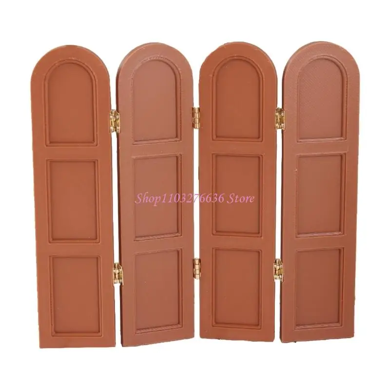 R6FD Hinged Folding Screen Model Figure Miniature Furniture Doll House Microlandscape