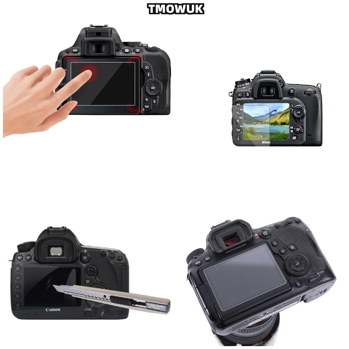 

For Canon G7X3 850D M200 Tempered Glass Screen Protector Film 9H Hardness HD Clear Anti-Scratch Camera Guard