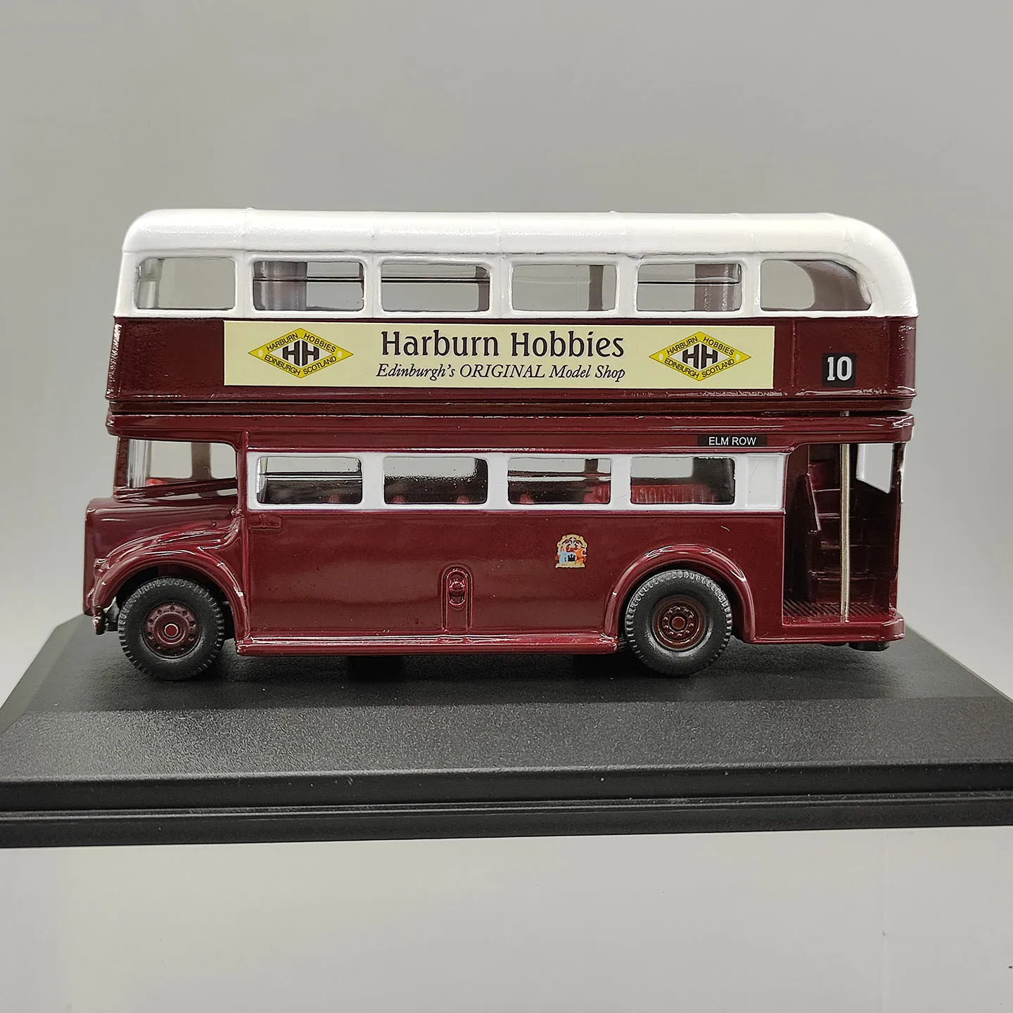 Diecast OXFORD double-decker bus red alloy car model