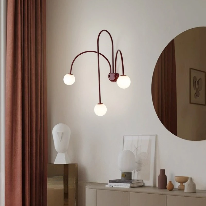 Italian Led Iron wall lamps Modern Living Room Bedroom wall light Branch Glass Bedside Lighting Home Decor wall sconce Lamp G9 view 4