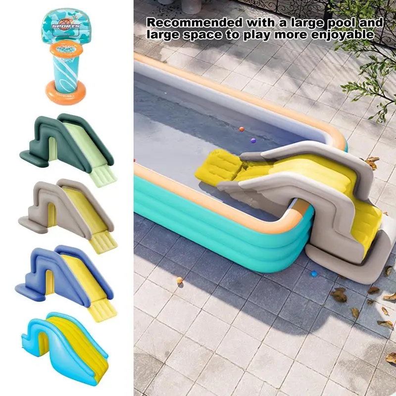 Inflatable Slide for Pool Multifunctional Indoor Inflatable Slide Portable Inflatable Slide for Boys Girls Widened with Air Pump