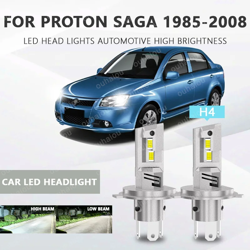 

2Pcs H4 LED Headlight LED Lights Head Lamp for Car LED Headlight Bulb with heat sink For Proton Saga 1985-2008