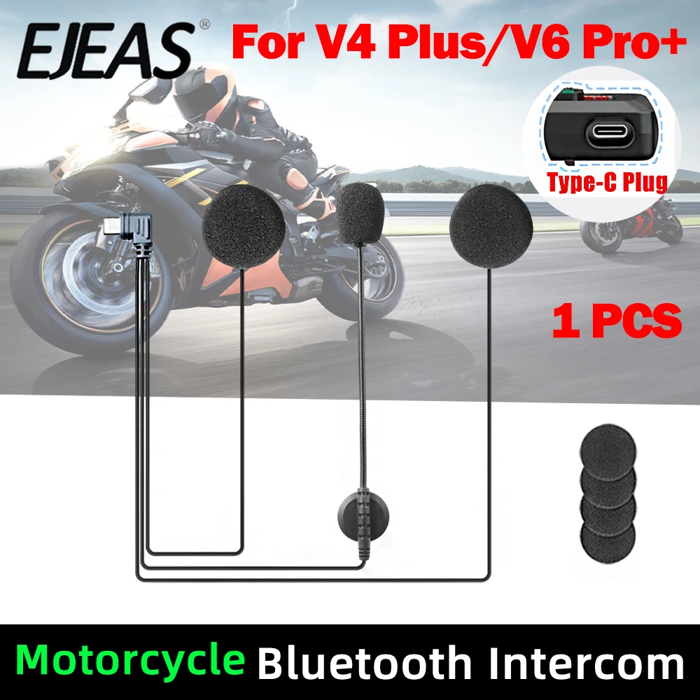 

Type-C Jack Original Motorcycle Helmet Earphone for EJEAS V6 PRO+/V4 PLUS Bluetooth Intercom Accessories EJEAS Q7/V7