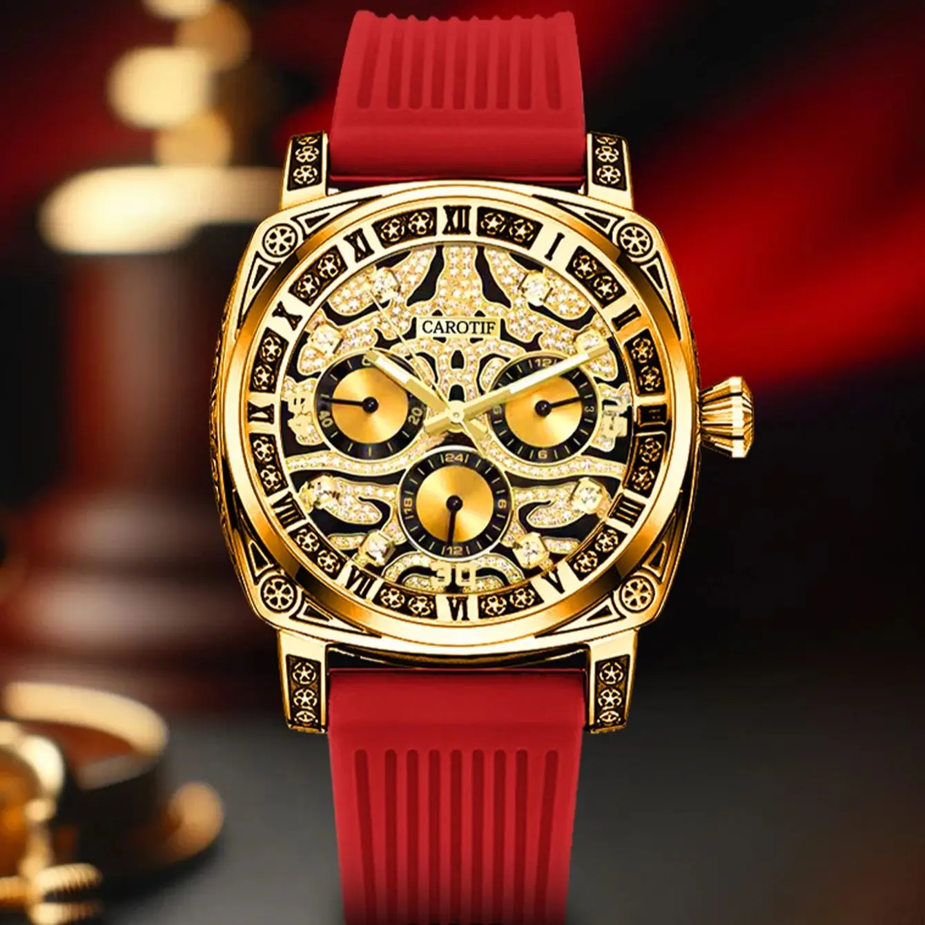 New men\'s watch with retro style, classic and versatile, light luxury, fashionable trend, high-end niche luminous quartz watch