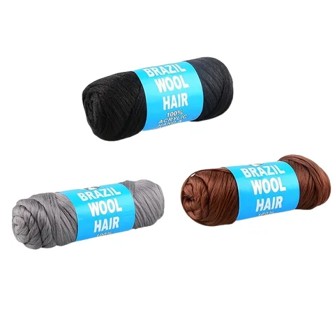 70g 1Pc Brasile Capelli di lana brasiliana per intrecciare Desiderio per filati di capelli Parrucca africana Filato di capelli Treccia di capelli Dreadlock Desiderio per capelli