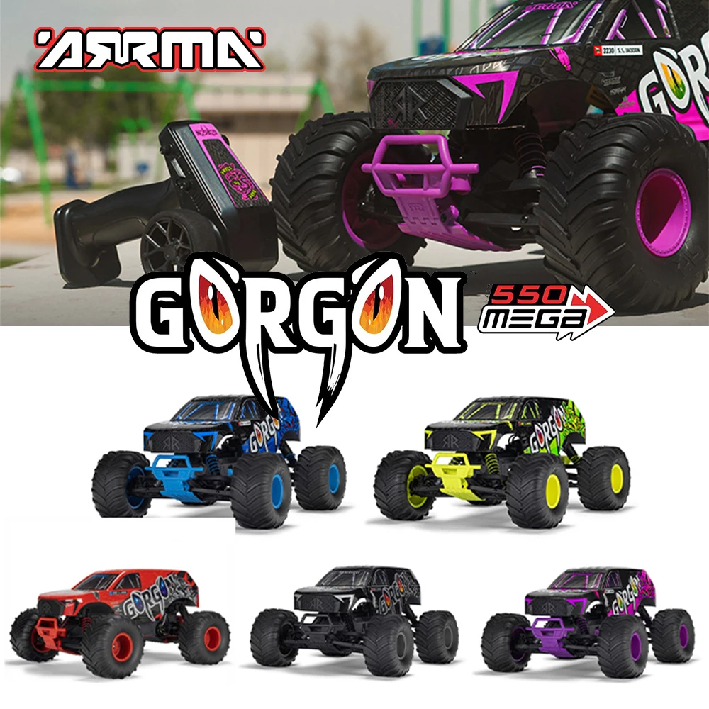 

ARRMA 2025 GORGON 2WD Mega RTR 1/10 RC Электрическая модель автомобиля с дистанционным управлением Monster Truck Взрослые детские игрушки в комплекте аккумулятор
