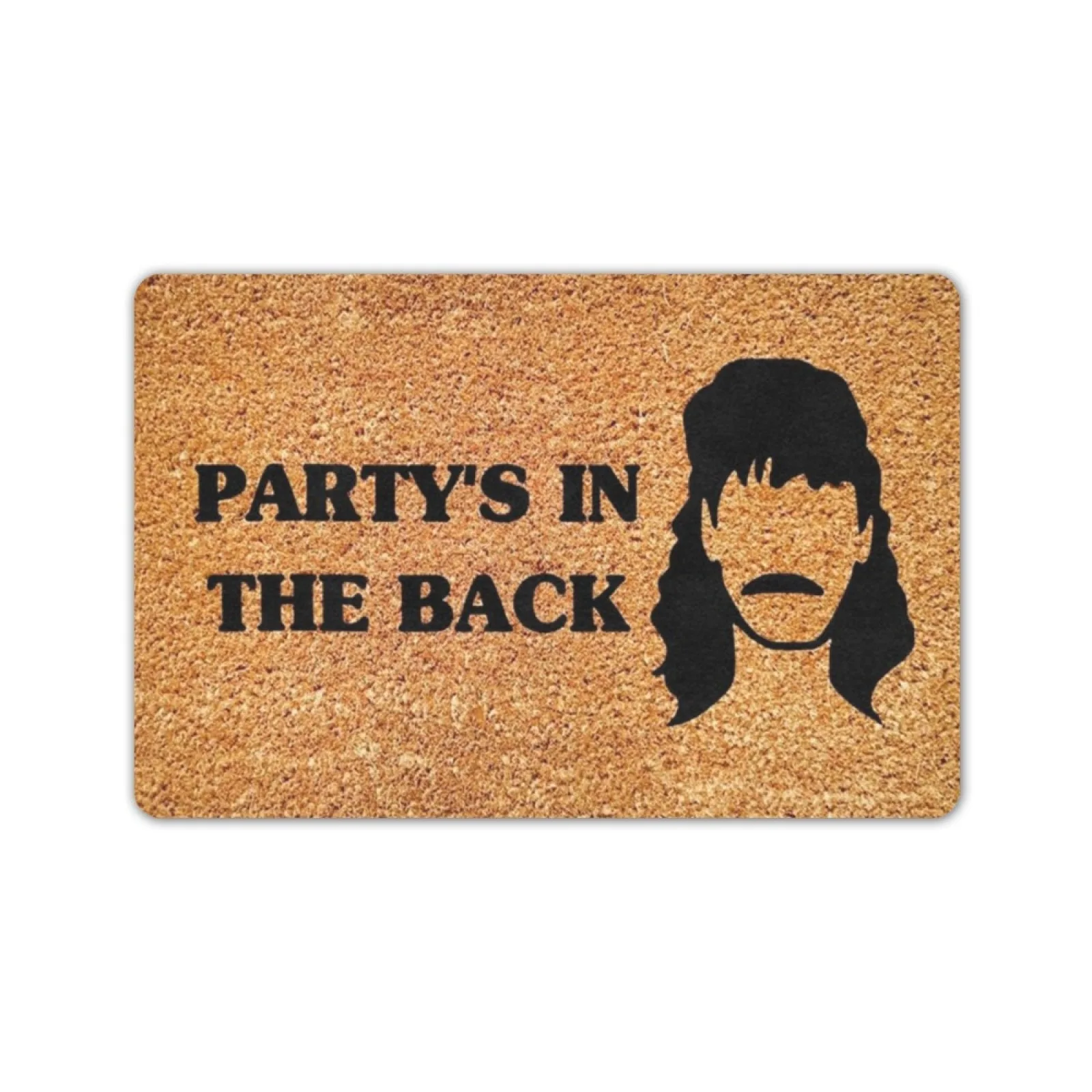 

PARTY'S IN THE BACK Doormat Entrance Floor Mat Porch Decor Housewarming Present Gift Front Door Mat