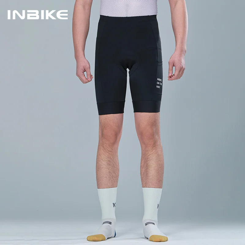 Inbike Bicycle Shorts Pants Athletic Pant Pads Bib Shorts Big Pocket Cycling Clothes For Men High Elasticity Bicycle Clothing