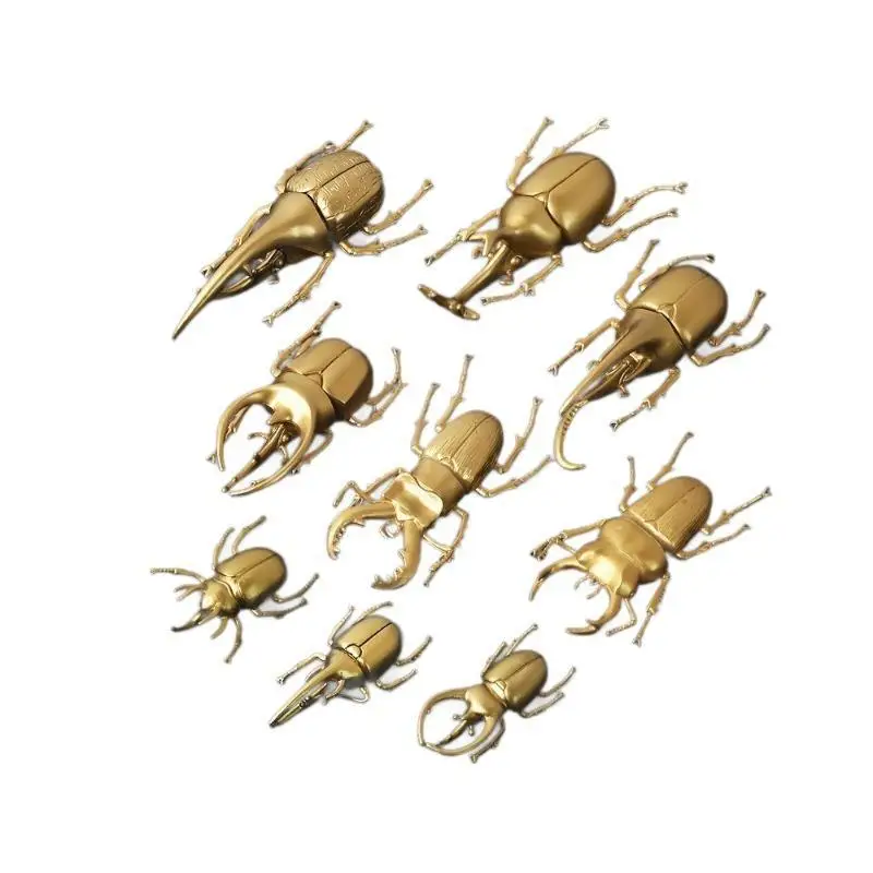 PVC Beetle Ornaments Realistic Handcrafted Insect Figurine Non-Toxic PVC Home Decor for Fairy Garden Tabletop Gift