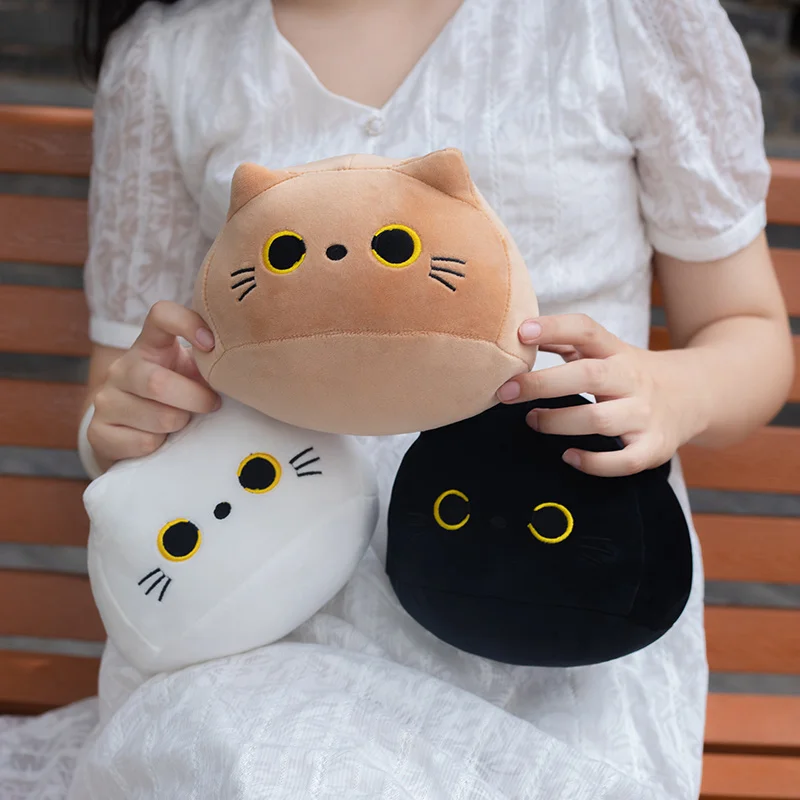 Cuddly Kitten Plushie Toy Soft Round Animal Balls Lovely Doll cuscini per gatti farciti per bambini regalo di compleanno per l\'accompagnamento del