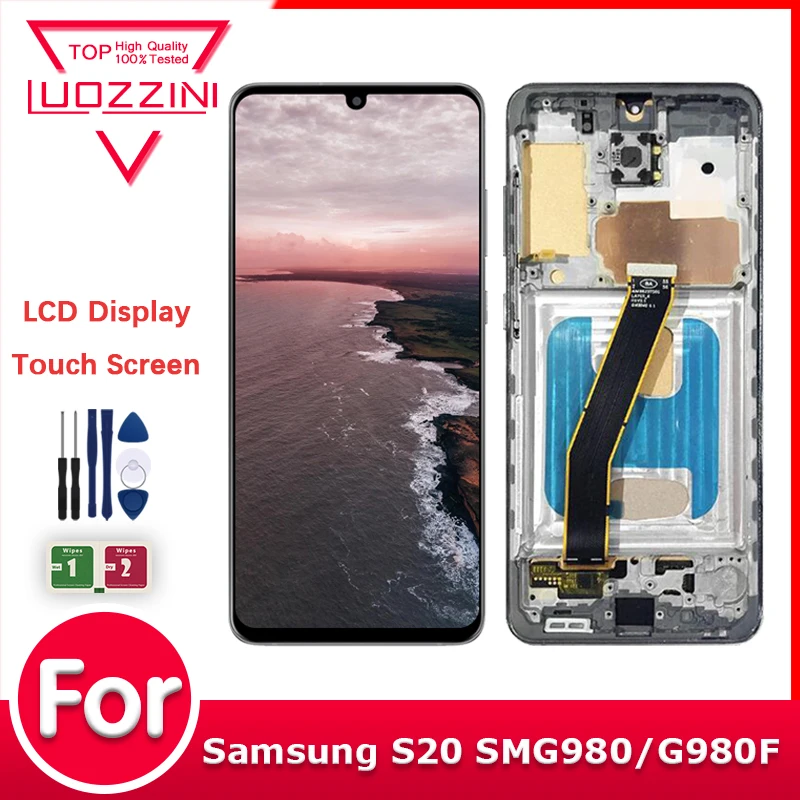 TFT S20 LCD For Samsung Galaxy s20 Lcd With Frame G980 G980U G980F/DS Display Touch Screen Digitizer Assembly Parts Tested