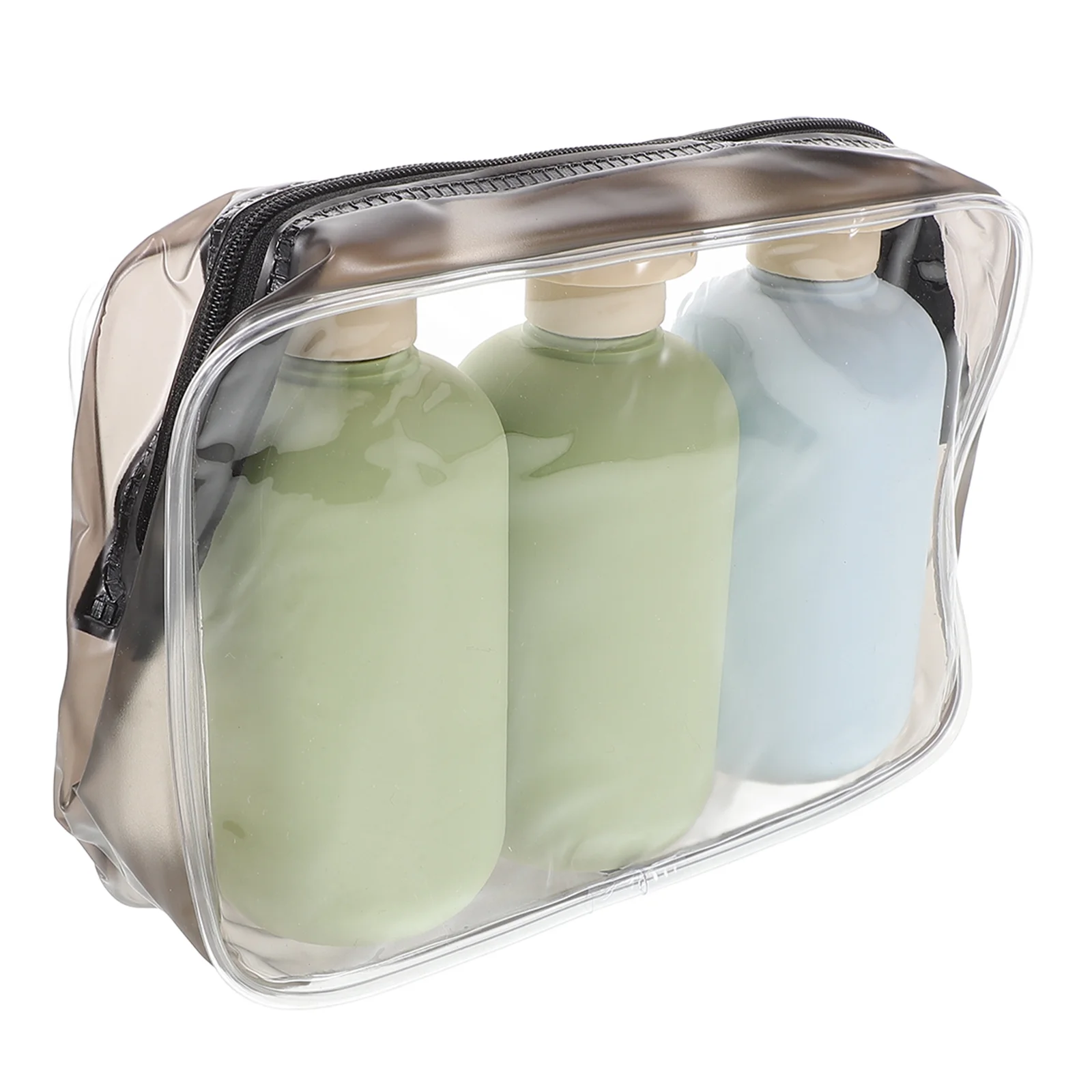 

3 Pcs Toiletries Dispensing Bottles Travel Portable Shampoo Empty Squeezable Tubes Silica Gel Perfume Conditioner