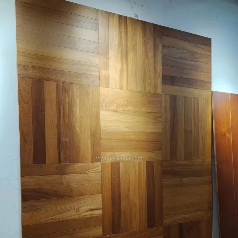 Aangepaste versie parketvloer natuurlijke teakhouten vloer massief houten vloer