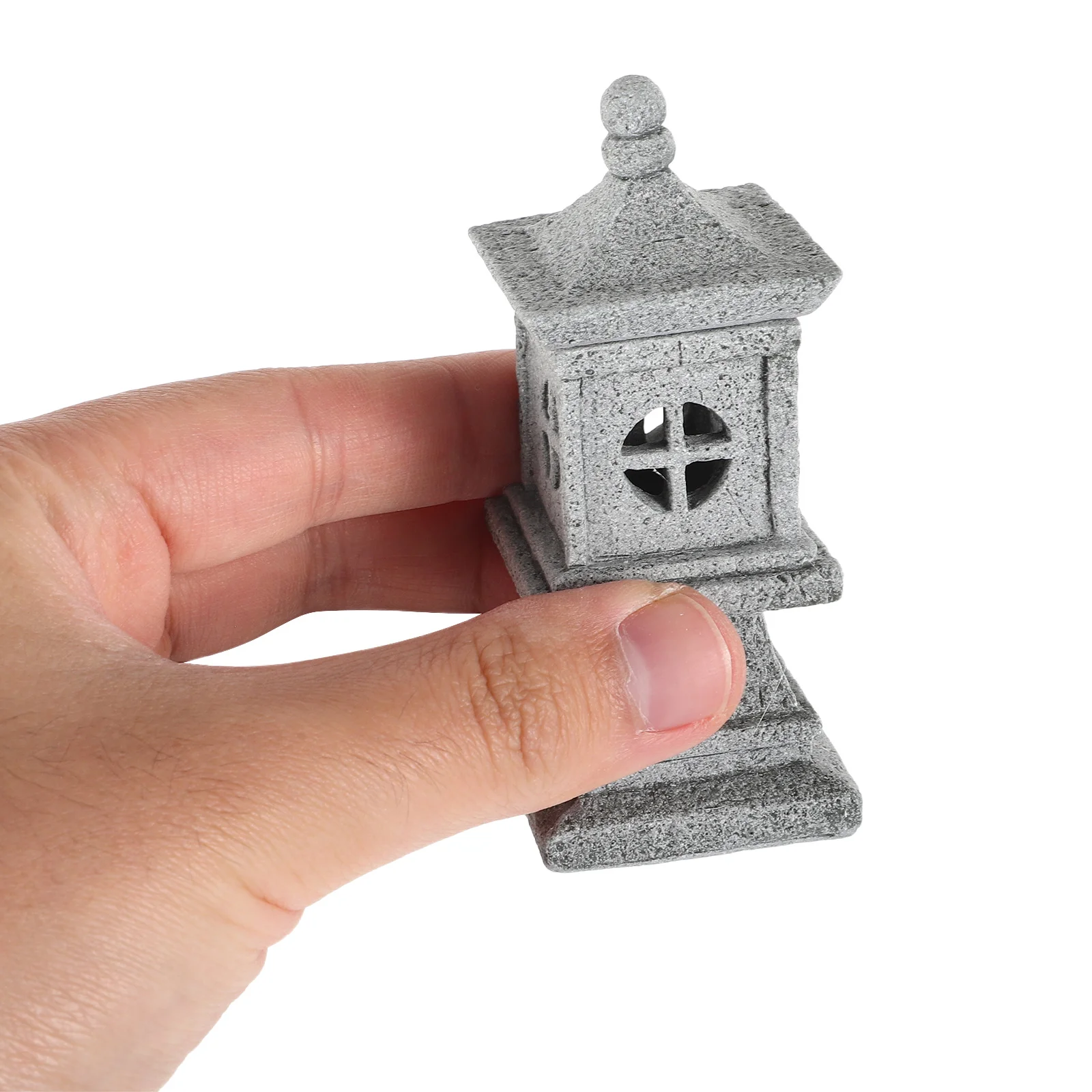 تمثال فانوس حجر مصغر معبد الحجر الرملي زن حديقة بونساي المشهد الصغير ديكور خارجي ضوء حبة إدراج