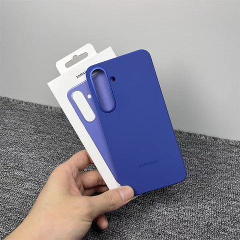 Оригинальный мягкий чехол для телефона из жидкого силикона для Samsung S25 Plus, силиконовый полный защитный противоударный чехол для Galaxy S25Plus S25 +