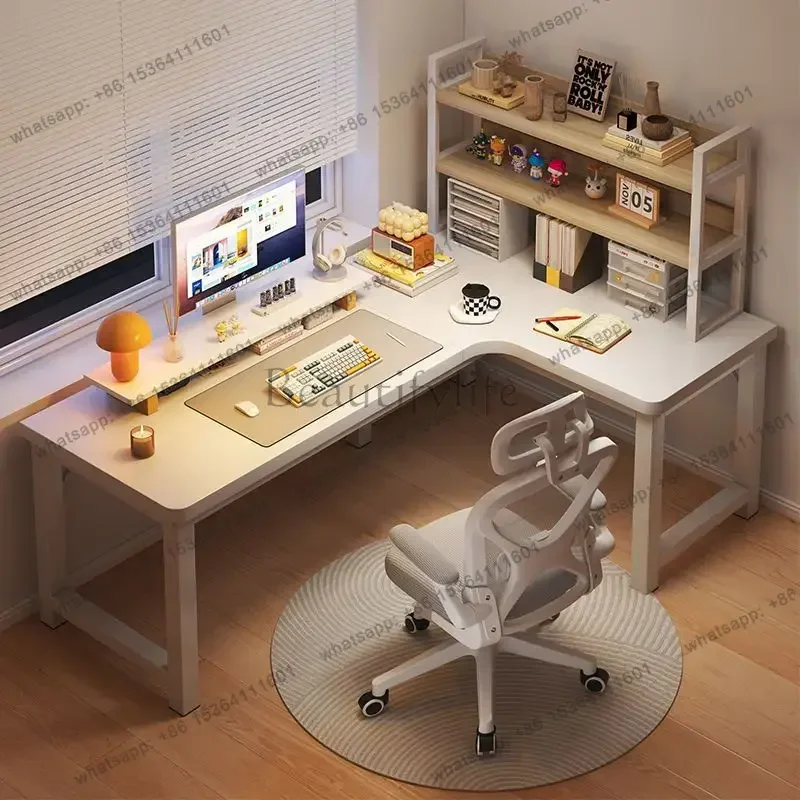 ld Modern Corner Computer Desks Office Furniture Double Table Internet Cafe Gaming Desk Home White Bedroom Wooden