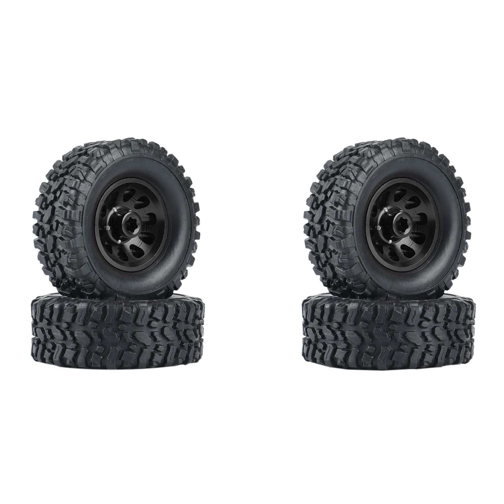 BAAA-4 шт. Металлический обод ступицы колеса с замком и набор резиновых шин для WPL C14 C24 B14 B24 B36 MN D90 MN99S Детали для обновления радиоуправляемого автомобиля, 2