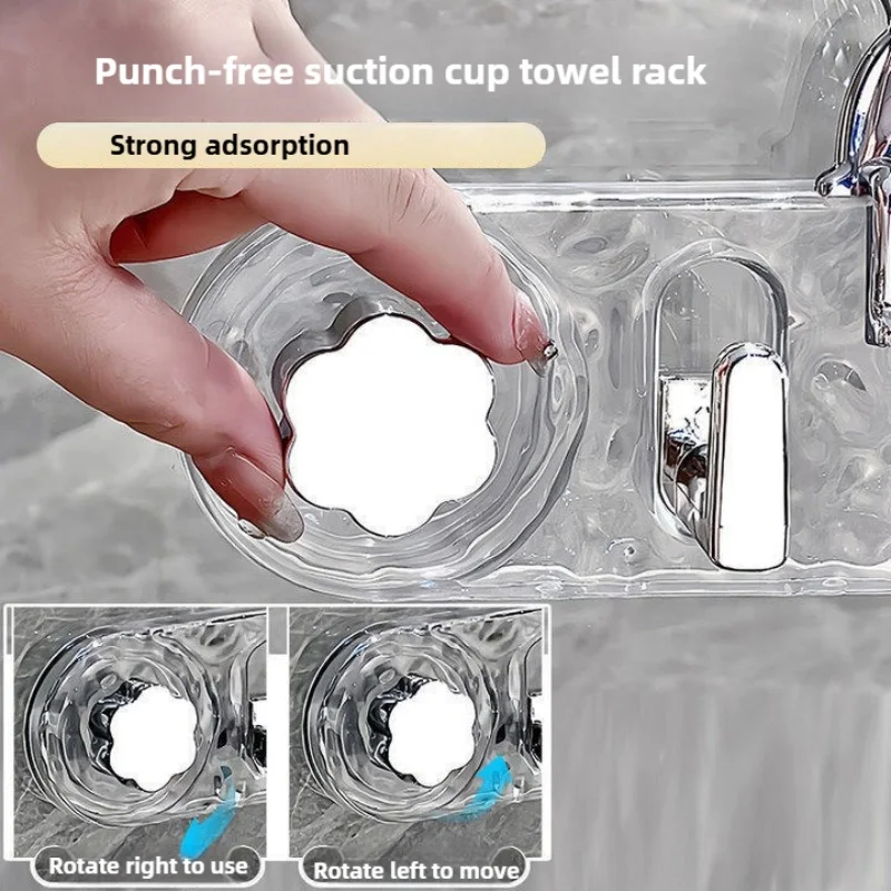 Suction Cup Hook Strong Bathroom Towel Rack No Punching Wall Hooks Hanging Coat Door Back Key Bag Holder Bathroom Accessories