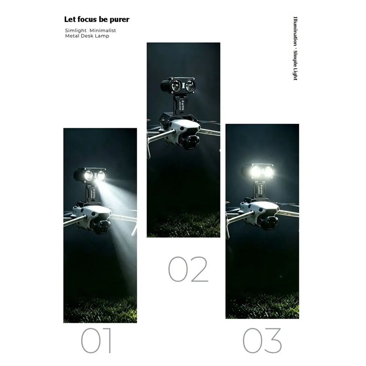 Drone Search Light Outdoor Flight and Night Navigation for Air3 Navigation Lighting Finding Objects Exploration