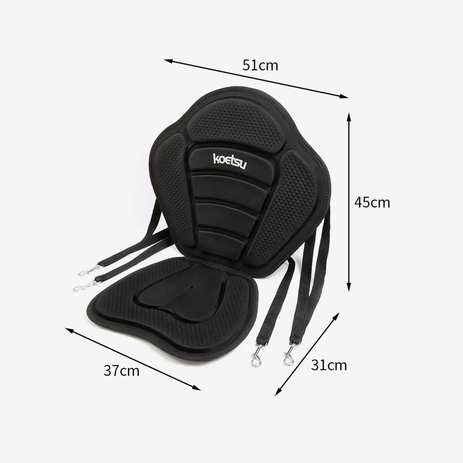 Kayak Seat Canoe Backrest Seat Cushioned Adjustable Straps Boat Seat Stand up Paddle Board Seat for Surfing Kayaking Canoeing