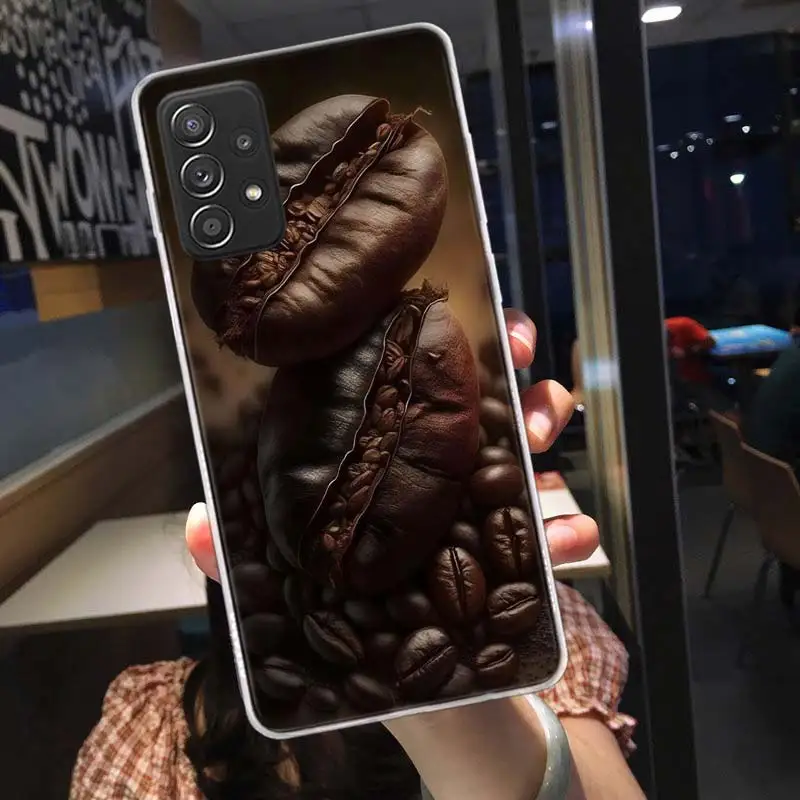 Newly Baked Coffee Beans Phone Case For Samsung Note 20 Ultra 10 9 8 Galaxy A05S A15 A25 A35 A55 M11 M12 M21 M30S M31 M32 M51 M5