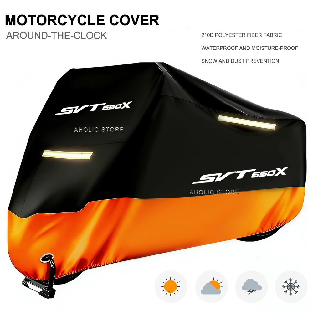 For QJMOTO SVT650X svt650x Motorcycle Cover 210D Oxford Waterproof Outdoor Indoor Dustproof Snow Proof UV Protection