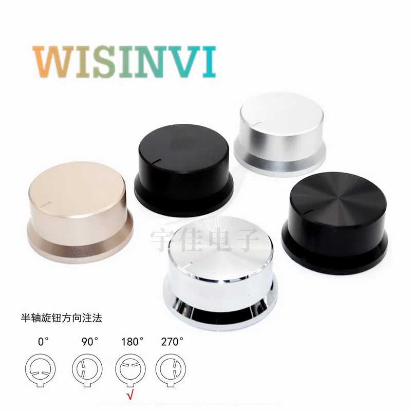 1PCS 44.5*22mm plastic amplifier volume adjustment knob Potentiometer knob Kitchen appliances switch cap flower/D axis hole 6MM