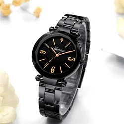 Top Luxe Merk Dameshorloges Reloj Mujer Casual Quartz Horloge Vrouwen Mesh Volledige Rvs Jurk Relogio Feminino Klok