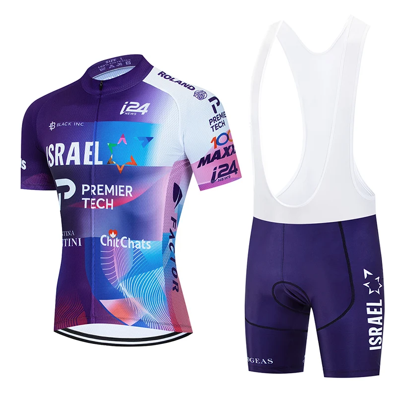 

2023 Team ISRAEL Cycling Gel Bib Set MTB Jersey Bicycle Clothing Ropa Ciclismo Road Bike Clothes Mens Short Maillot Culotte Suit