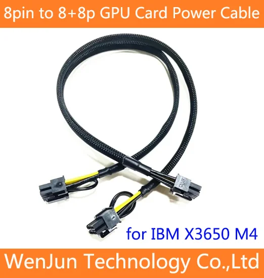 Кабель питания для видеокарты 8pin Male to 2x8pin 6+2P PCI-E для IBM X3650 M4 M5 и графического процессора 2080 3090