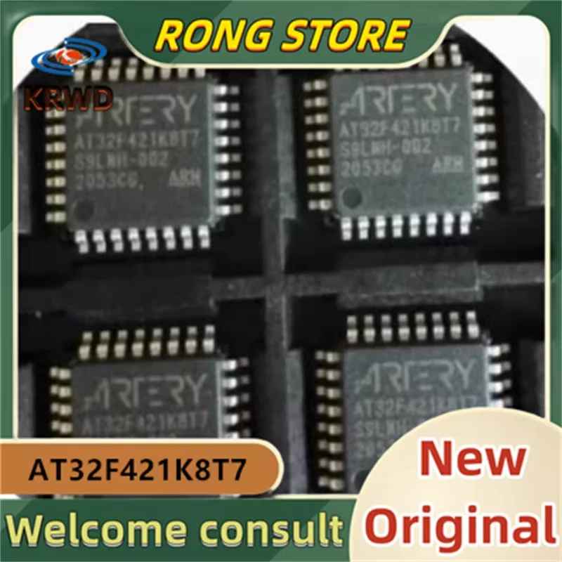 10PCS AT32F421K8T7 New and Original Chip IC AT32F421 QFP32 Microcontroller MCU