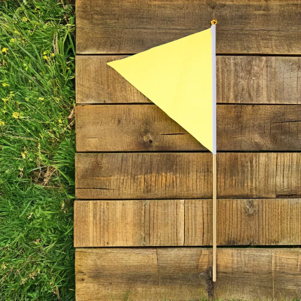 12Pcs Vibrant Triangle Marking Flags for Construction Sites Lawns Gardens Survey Irrigation Sprinkler Heads Landscape Utility