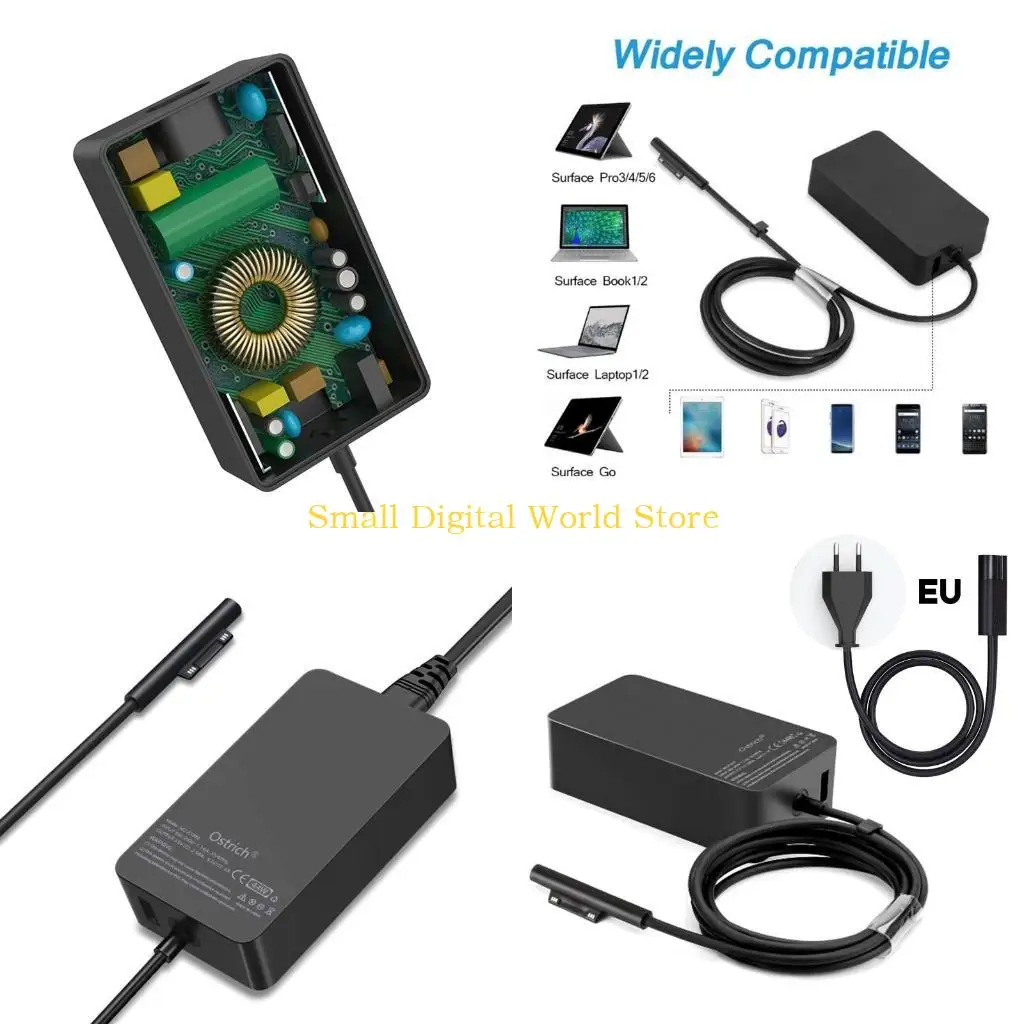 

77UB Ноутбук питания Адаптер Адаптер USB -телефон -Зарядка 65 Вт для Surface