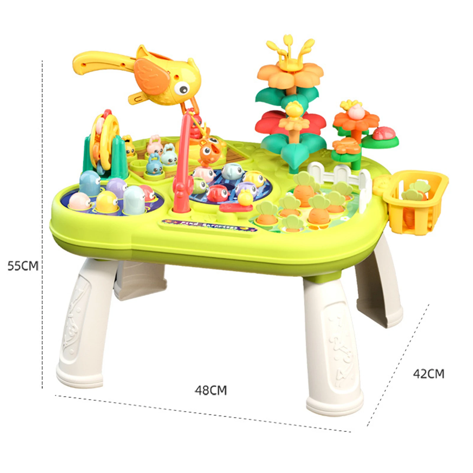 Baby Activity Table com música, brinquedos sensoriais, máquina colorida, brinquedo educativo para crianças, desenvolvimento precoce