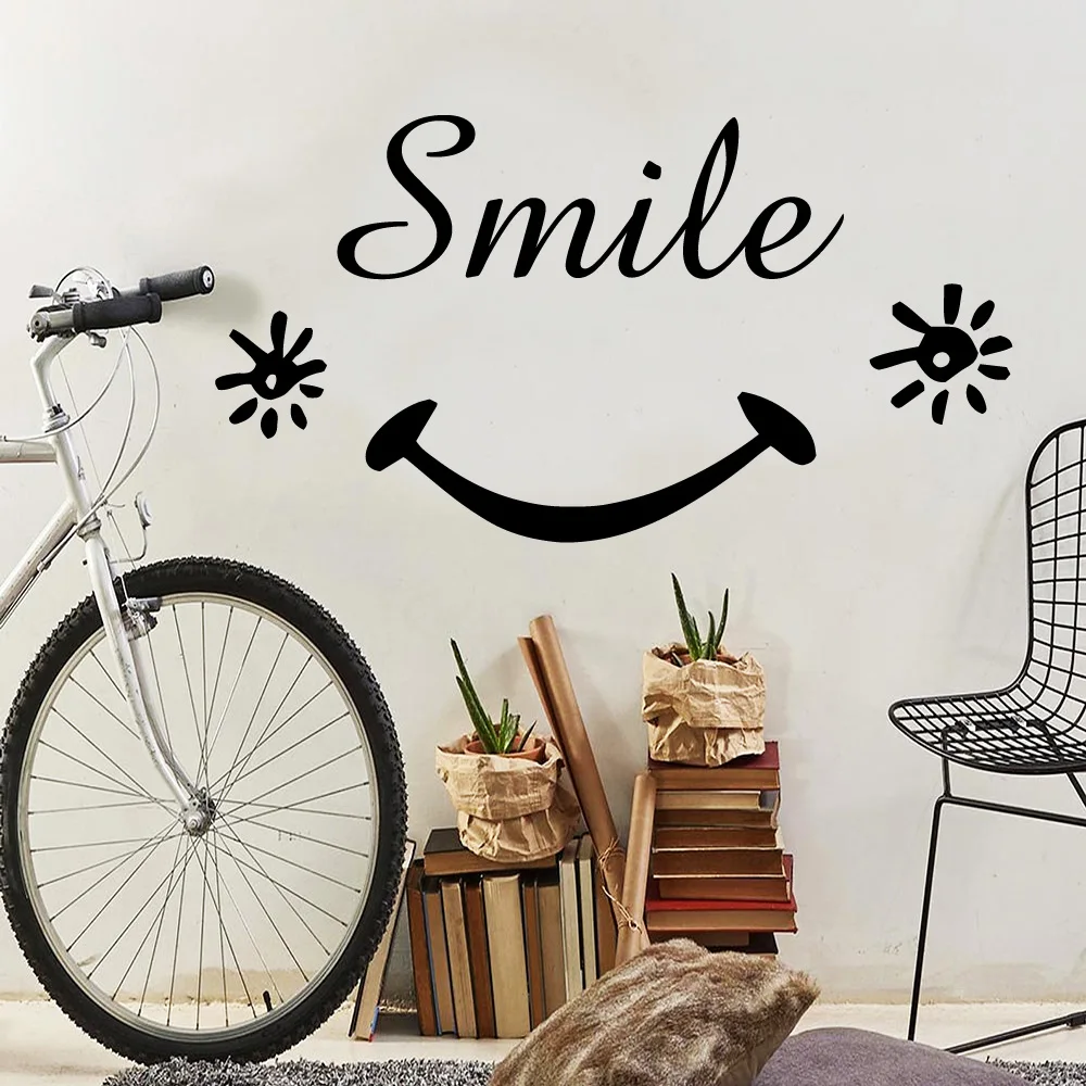 1PC Cute Smile Wall Decal Art Vinyl Stickers A gift for a friend Wall Art Decal Wall Decal Home Decor