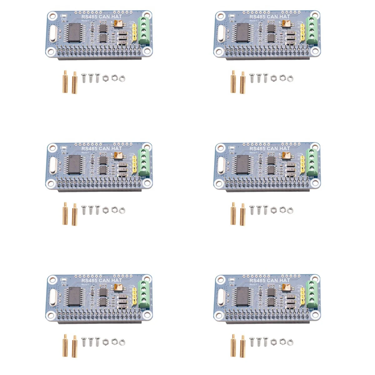 6X RS485 CAN HAT for Allows Stable Long-Distance Communication Supports Series