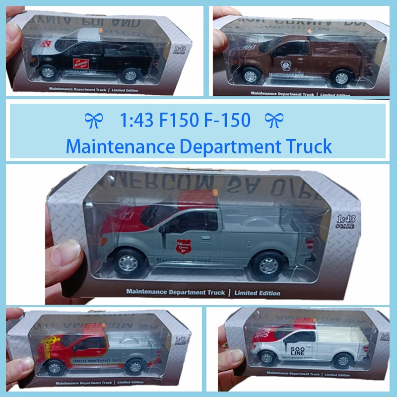 

Diecast 1/43 F150 F-150 Maintenance Department Truck Alloy Simulation Car Model Collection Display Toy Gifts Souvenirs